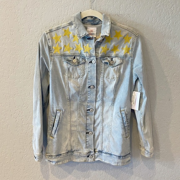 LuLaRoe Jackets & Blazers - Starry Skies Denim Jean Jacket LuLaRoe Jaxon